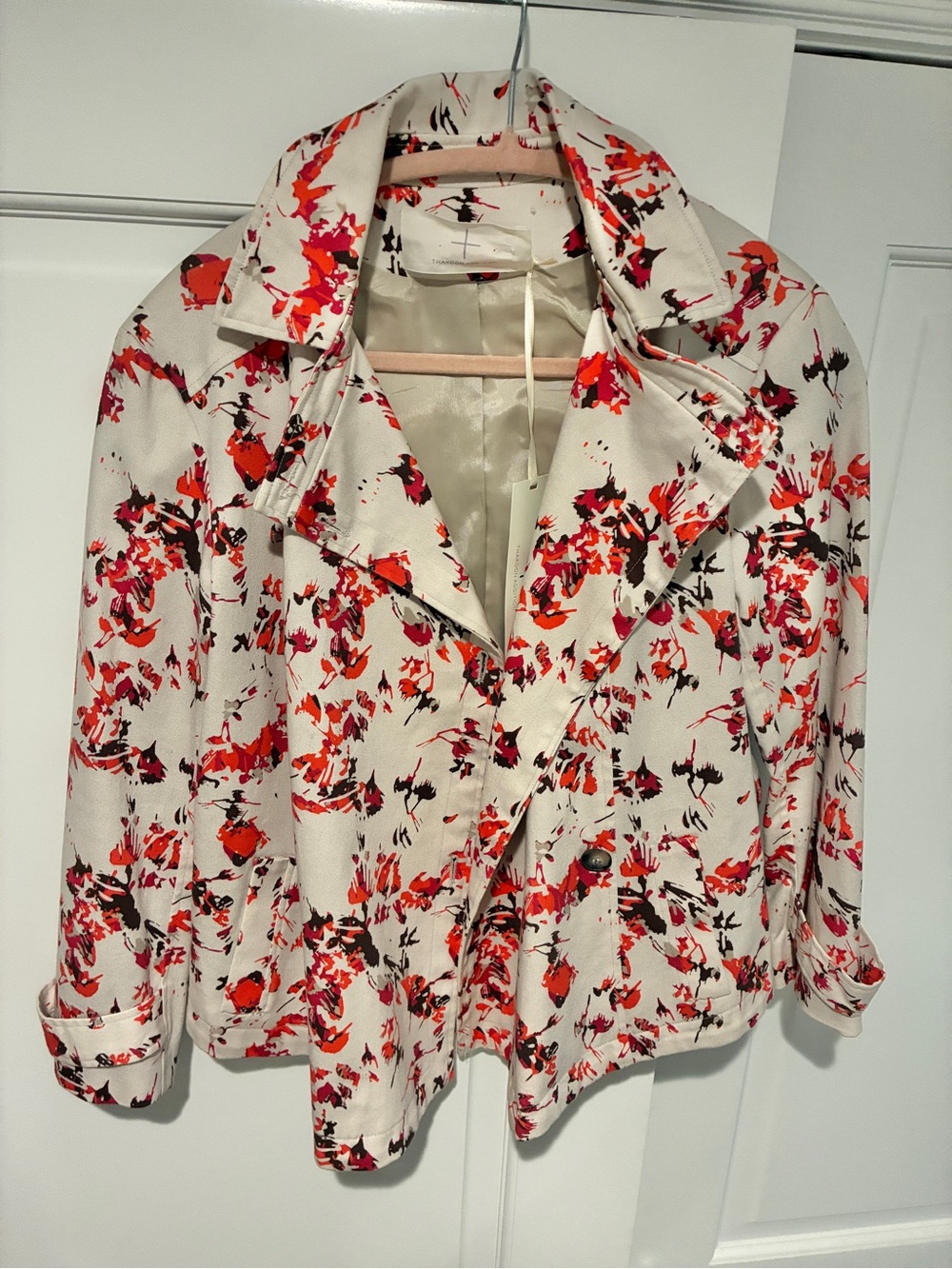 Thakoon Addition Abstract Floral Brushstroke Jacket Blazer Swing Jacket Size 0
